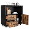 2-Door Kitchen Storage Bar Cabinet Buffet Sideboard W/ Wine Rack And Glass Holder
